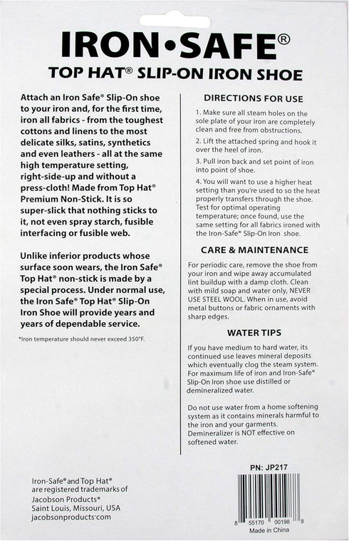 Iron Safe Slip-On Ironing Shoe, Prevents Scorching, Sticking & Shine