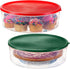 Zilpoo 2 Pack Plastic Round Food Storage Containers with Lid, 10.5" Covered Pie