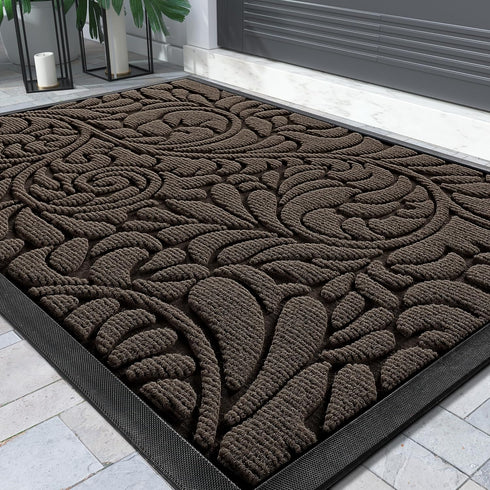 Yimobra Sturdy Door Mat, Heavy Duty Welcome Mats for Home Entrance, Weather Resistant, Easy Clean, 29.5 x 17