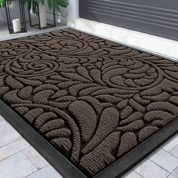 Yimobra Sturdy Door Mat, Heavy Duty Welcome Mats for Home Entrance, Weather Resistant, Easy Clean, 29.5 x 17