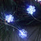 Set of 2 Battery Operated Mini Led Fairy Light Snowflake Lights with