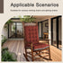 Set 2 OVOV Non-Slip Rocking Chair Cushion Extra Large Chair Pads with High Back Linen Cushion for Rocking Chair