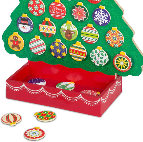 Melissa & Doug Countdown to Christmas Wooden Advent Calendar - Magnetic Tree with 25 Magnets