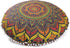 Large Round Mandala Hippie Floor Pillow Cover - Hippie Cushion Cover -