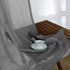 Charcoal Gray Sheer Curtains 45 Inches Long for Kitchen, Pair Set 2 Panels, Light Filtering Dark Grey