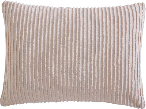 Beatrice Home Fashions Standard Sham - Channel Chenille in Blush