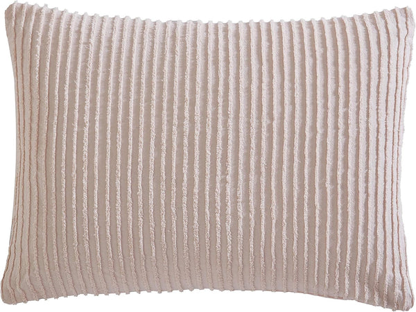 Beatrice Home Fashions Standard Sham - Channel Chenille in Blush