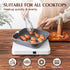 SENSARTE Nonstick Grill Pan for Stove Tops, Versatile 9.5 Inch Griddle with Pour Spouts for Indoor & Outdoor