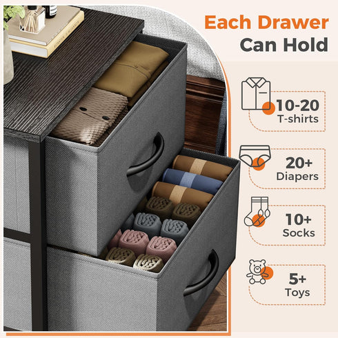 2 20" Closet, Sweetcrispy Nightstand with Storage Drawers, Height End Tabl Small Bed Side Furniture, Wooden Top Fabric