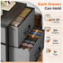 2 20" Closet, Sweetcrispy Nightstand with Storage Drawers, Height End Tabl Small Bed Side Furniture, Wooden Top Fabric