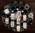 Indian Consigners Zodiac Altar Cloth for Witchcraft Tarot Spread, 36 by 36 Spiritual Square Cloth Galaxy (Zodiac Silver)