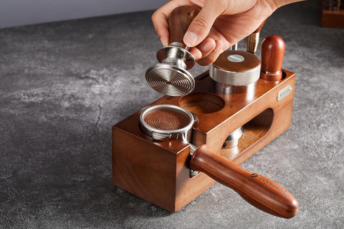 54mm Tamper Replacement for Breville - Adjustable Depth Stainless Steel and Solid Wood Coffee Tamper for Home Barista