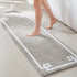 Madison Park Evan 100% Cotton Bathroom Rug, Non-Slip Backing, Luxurious Tufted Plush Bath Mat, 24x72, Grey