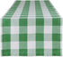 DII Buffalo Check Collection Classic Farmhouse Table Runner, 14x72, Green & White