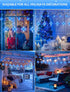 Outdoor,126 12 8 Star Icicle Lights Led Star Hanging String Light with Modes,Waterproof Connectable Fairy Star Window
