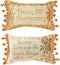 Manual 12.5 x 8.5-Inch Decorative Reversible Throw Pillow, Golden 50th Anniversary