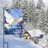 Winter Bird Peace on Earth Flags for Outdoors 28 x 40 Double Sided, Winter Outdoor House Flag for Lawn