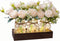 LUEUR Mason Jar Lights Centerpiece with Farmhouse Wood Tray 3 Jars with