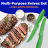 8 Piece Kitchen Knife Set, Multi-purpose Unbreakable Ergonomic Non-stick Stainless Steel Steak Knives