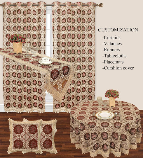Simhomsen Set of 4 Small Mini Lace Table Doilies - Round 12 inch, Victorian Style and Vintage Look