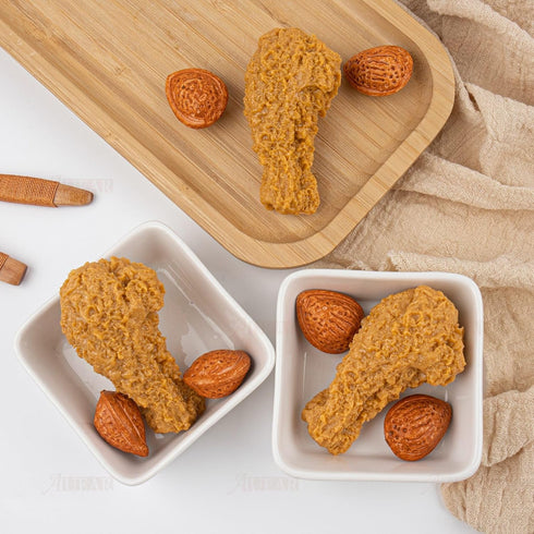 3 Pack AUEAR, Artificial Fried Chicken Leg Simulated Lifelike Fake for Home Market Display Kitchen Decoration