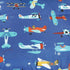 Set Blue Airplanes print Comforter for Boys Girls teen. Twin size Bedding for kids room. Include Twin comforter fitted