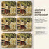Set 4 4" Pimpernel Parisian Scenes Coasters, of Elegant Cork-Backed Boards Featuring Classic Paris Art Prints, Heat