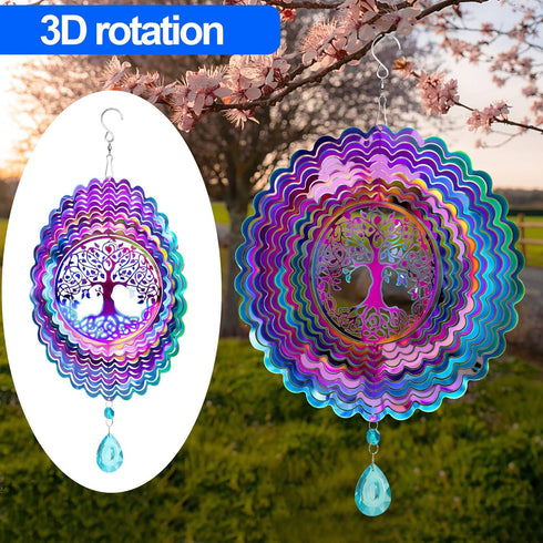 Wind Spinner, Hanging Wind Sculptures for Yard and Garden Decor, Outdoor Hanging Art Ornaments for Balcony