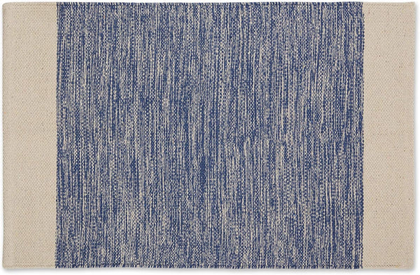 DII Woven Rugs Collection, Hand-Loomed, 2x3', French Blue Border