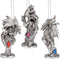 Design Toscano 3 Dragons of The Amesbury Holiday Gemstone Ornament Set, Silver, Christmas