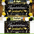 90shine Graduation Decorations - Class of 2025 Lighted Congrats Grad Banner, 25PCS Black Party Supplies