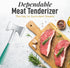 Zulay Professional Meat Tenderizer Tool - Heavy Duty 10” Mint Dual Sided Mallet with Comfort Grip Handle