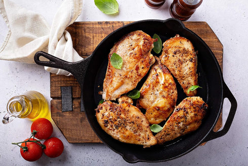 Utopia Kitchen 12 Inch Saute Fry Pan - Pre-Seasoned Cast Iron Skillet - Safe Grill Cookware for Indoor & Outdoor Use