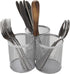 Mind Reader Silverware Holder - Utensil Organizer Caddy - Metal Mesh - 7.5" L x 7.5" W x 9.75" H - Silver