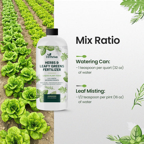 HiThrive 16oz 24 Liquid Fertilizer for Vegetable Garden Makes Gallons of Garden Fertilizer for Outdoor Vegetables