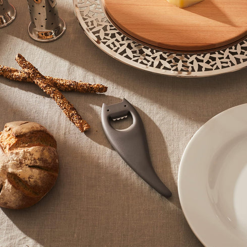 Alessi ABC01 B Anthracite Bottle Opener Keyring, POLYAMIDE, 55 mm, 180 mm