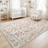5x7 Maxsoft Large Area Rugs for Living Room Bedroom, Washable Floral Area Rugs, Non-Slip and Stain Resistant Soft Throw