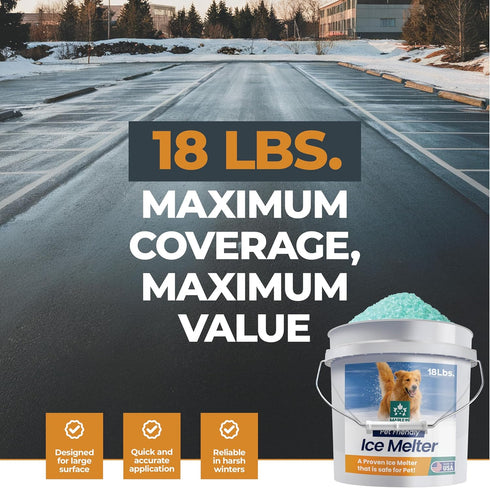 Maple99 -18 lb -5 Pet Safe Ice Melt Safe for Concrete Snow Salt Ice Melt Pet Friendly, Green Salt for Snow and Ice