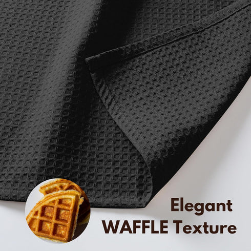 16x26 inches, 6-Pack, Native Fab Cotton Kitchen Towel with Hanging Loop Waffle Weave Kitchen Towels for Cleaning
