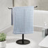Towel Rack T-Shape Hand Holder for Bathroom, Lightweight Bathroom Racks, Kitchen Black Holder, Stainless Steel Counter