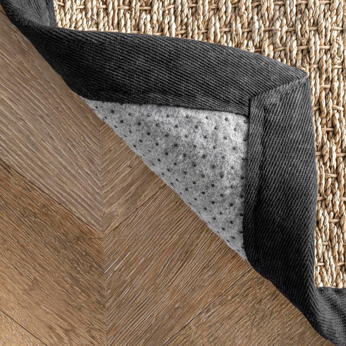 nuLOOM 2x3 Elijah Seagrass Area Rug, Black, Solid Farmhouse Style, Natural Fiber for Bedroom, Dining Room, Office
