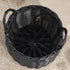 Isidore Round Resin Woven Basket with Handles - Multi-Purpose Organizer for Storage, Laundry, 13" x 13" x 13"