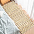THE BEER VALLEY Cotton Rag Runner Rug, 2'x6' Beige Farmhouse Neutral Long Hallway Rugs for Kitchen Living Room
