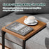 Ekisemio C Table for Sofa, C Shaped End Table with Metal Frame, Small Side Table for Couch, TV Tray for Living Room