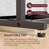 LET501R C Shaped End Table, Side Table for Sofa, Small TV Tray, Couch Table with Storage Bag for Small Space, Living
