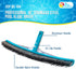 18" U.S. Pool Supply Pool Brush Head for Inground Pools - Stainless Steel Pool Brush, Metal Wire Bristles, Underwater