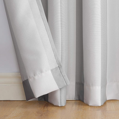 Sun Zero Valencia Cabana Stripe Indoor/Outdoor UV Protectant Energy Efficient Grommet Curtain Panel