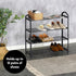 4 Closet, Americanflat Shoe Organizer - Tier Shoe Rack Storage Shelf with Reinforced Frame and Metal Tubes - Black Shoe