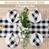 6 Buffalo Check Oversized Napkins, 17x17 Inches, Rustic Farmhouse Decor for Everyday Place Settings and BBQs