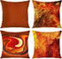 Emvency Set of 4 Throw Pillow Covers, Burnt Orange Abstract Red 20 Tan Funky Watercolor, 18x18 Inches